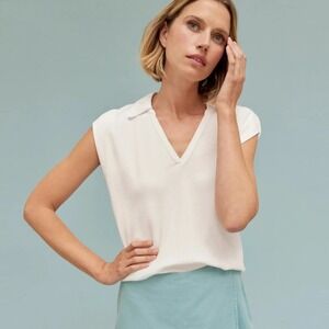 MICHAEL‎ STARS Faye Polo in White Size XL